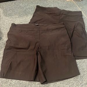 Hilary Radley black Bermuda Shorts 2 pack